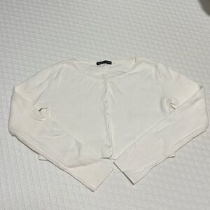 Brandy Melville cropped white sweater